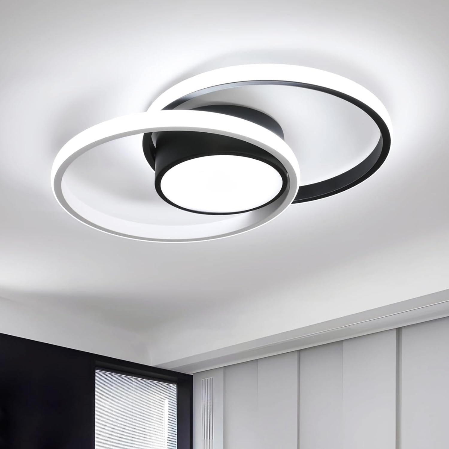 Riserva LED Deckenleuchte Runde LED Deckenleuchte 42W 4700LM Kaltweiß 40cm Modern Wohnzimmer, LED wechselbar
