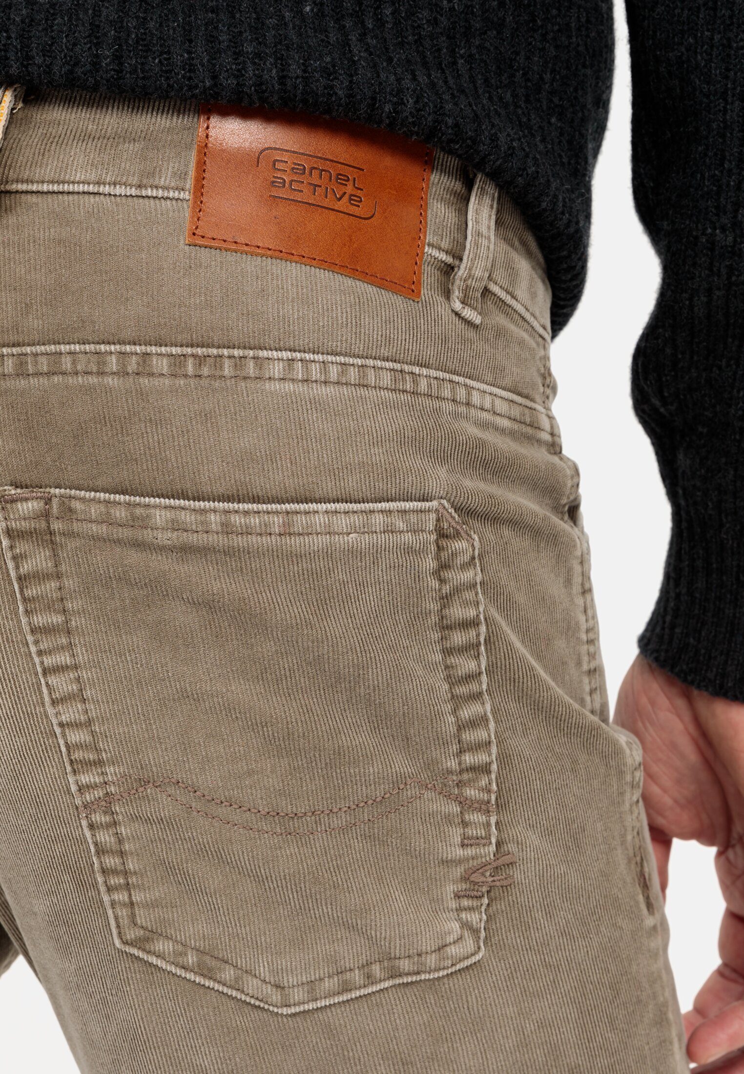 Cordhose camel Cordhose active 5-Pocket Braun (1-tlg)