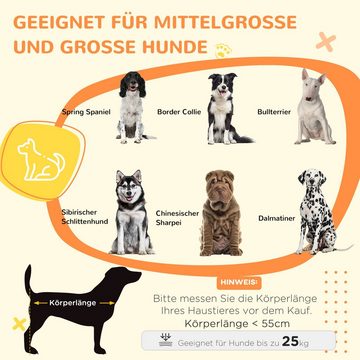 PawHut Hundehütte Hundekäfig Haustierkäfig mit Kissen, Hundehaus, Eiche, BxLxH: 58x90x65 cm