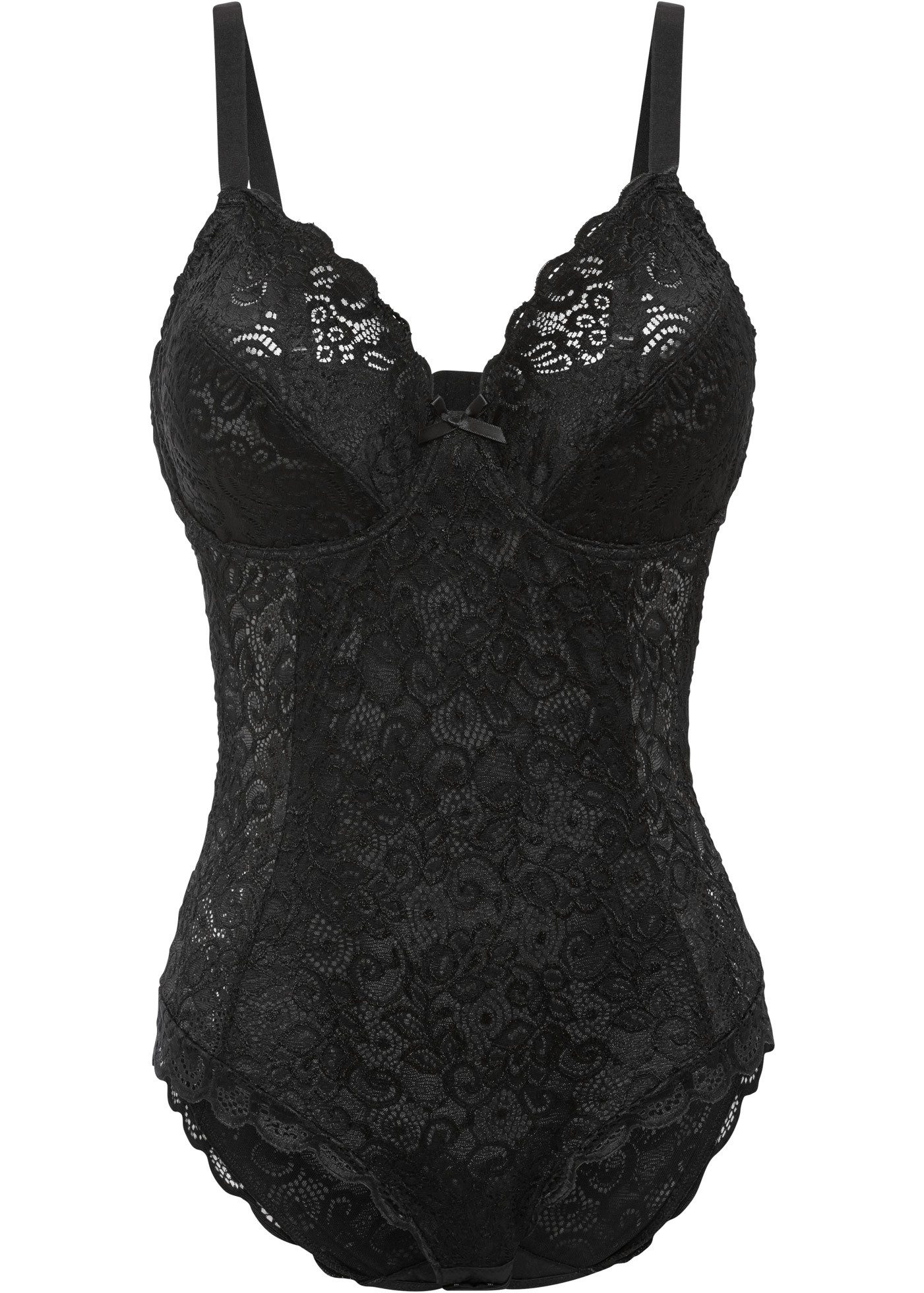 bonprix Body mit edler Spitze, figurbetonte Passform