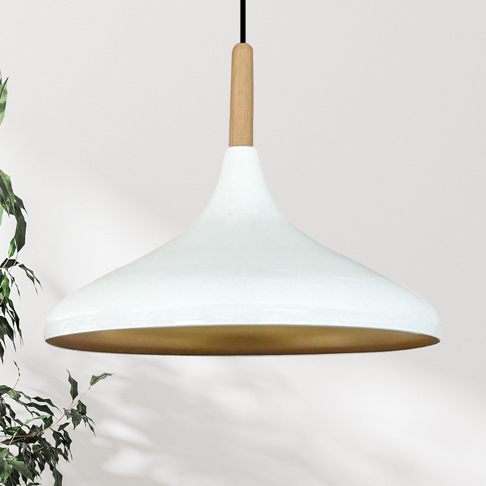 Bamyum Pendelleuchte Bamyum Pendelleuchte I Champion I Ø35 cm Holz-Metall E27 Moderne Lampe, ohne Leuchtmittel