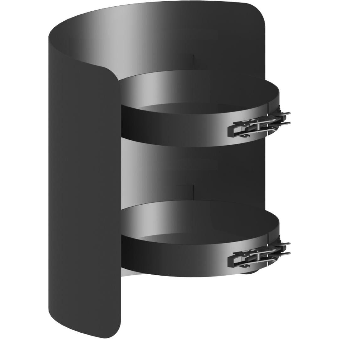 Feuercampus Ofenrohr Ø 120 mm Ofenrohr Strahlungsschutz - 25 cm - schwarz, 120 mm