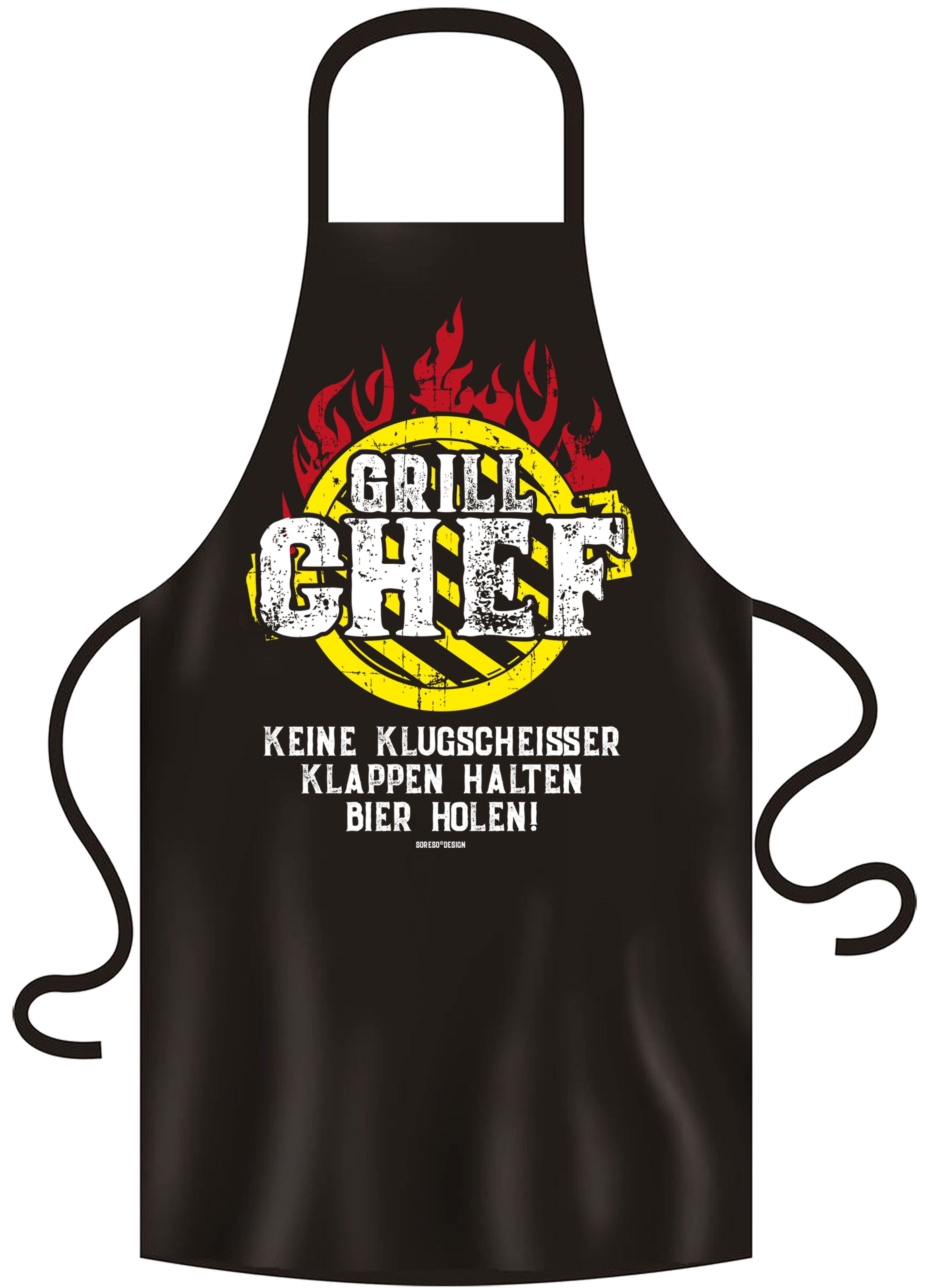 Soreso® Grillschürze mit coolem Front-Print, (2-tlg), Made in Deutschland!