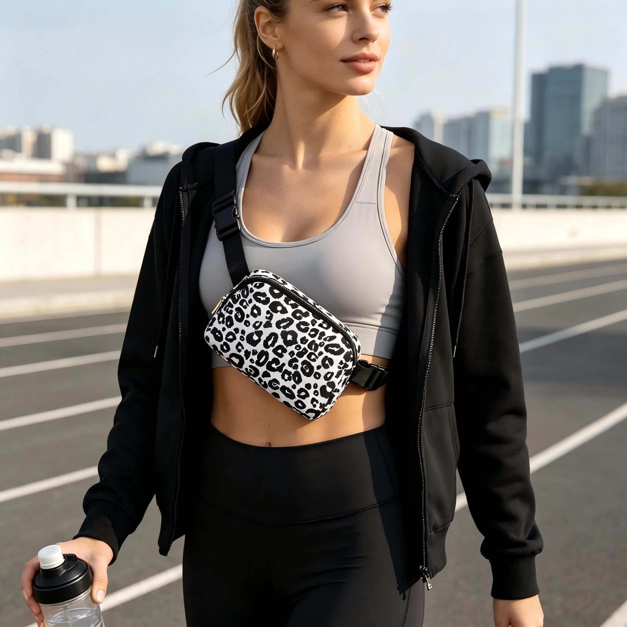 Toomoke Gürteltasche Bauchtasche Crossbag Crossover Handtasche Tasche Herren Damen (Leichte Umhängetasche mit 1.5L Fassungsvermögen), ideal für Sport, Reisen, Alltag und Outdoor-Aktivitäten