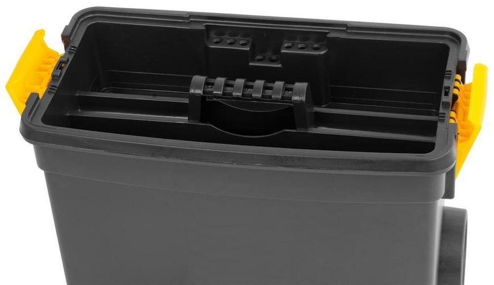 Griff 450x260x620mm Kunststoff-Werkzeugkoffer PROREGAL® Werkzeugbox verstellbarer Wagen