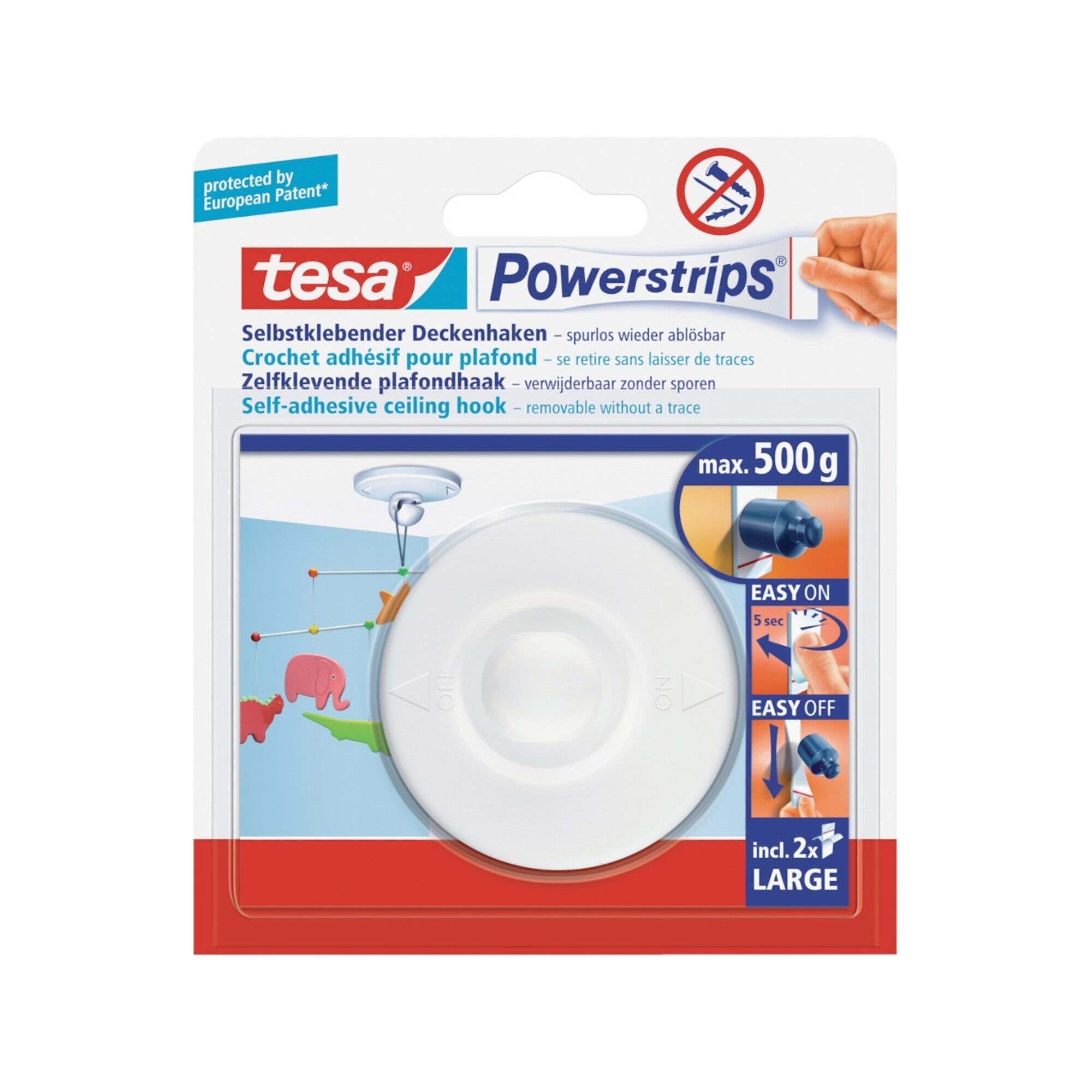 tesa Klebestreifen tesa Powerstrips Deckenhaken