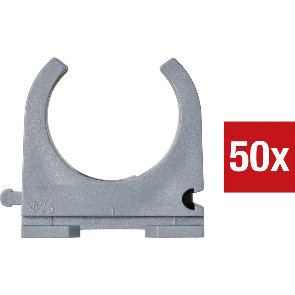 Verbundrohr TRU COMPONENTS TC-9859376 Klemmschelle EN25 25 mm Grau 50 St.