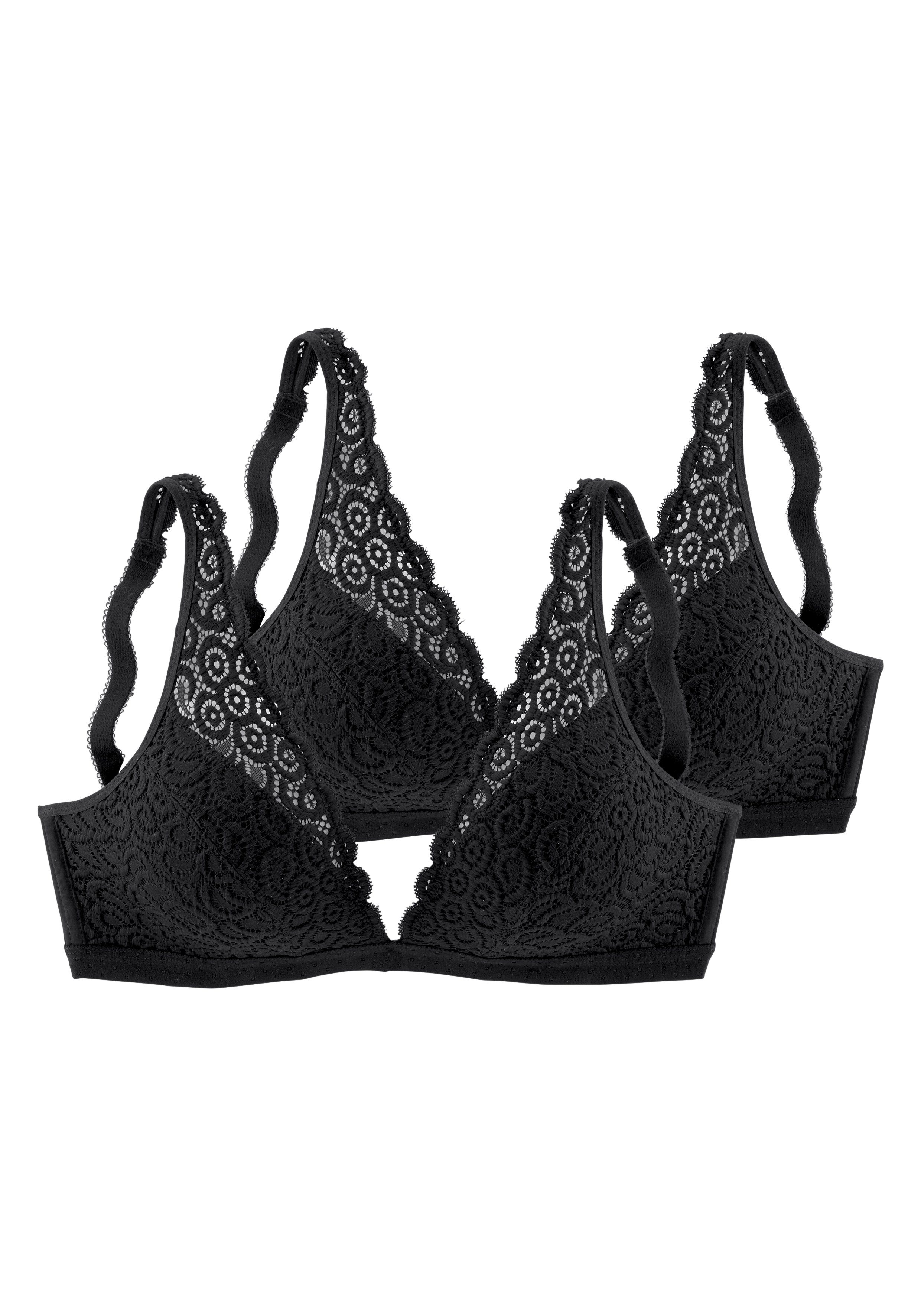 petite fleur Bralette-BH (Packung, 2 Stück) ohne Bügel aus Spitze, Dessous. € 39,99, (€ 20,00 pro 1 Stk).