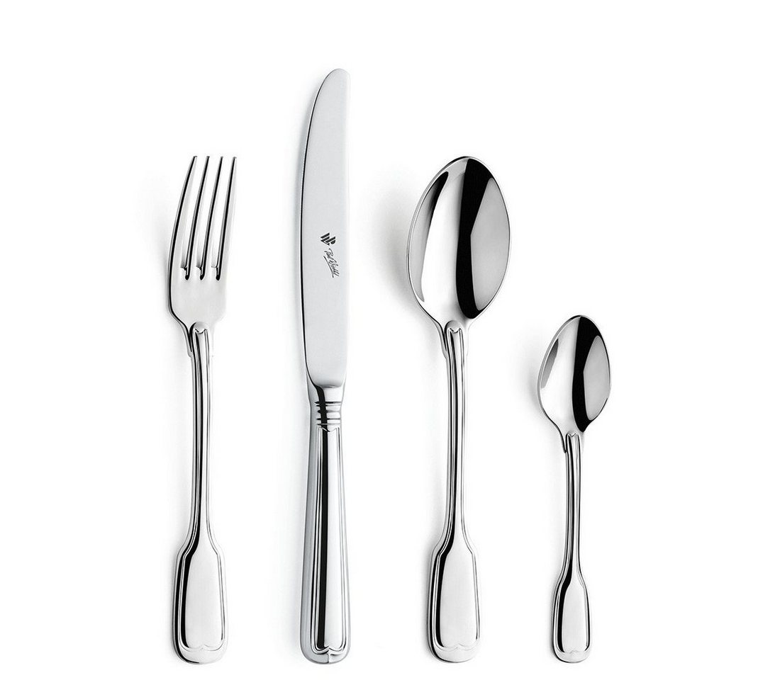 Paul Wirths Besteck-Set AUGSBURGER FADEN (24-tlg), 6 Personen, Edelstahl Rostfrei 18/10, spülmaschinenfest, hochglanzpoliert, langlebige Qualität