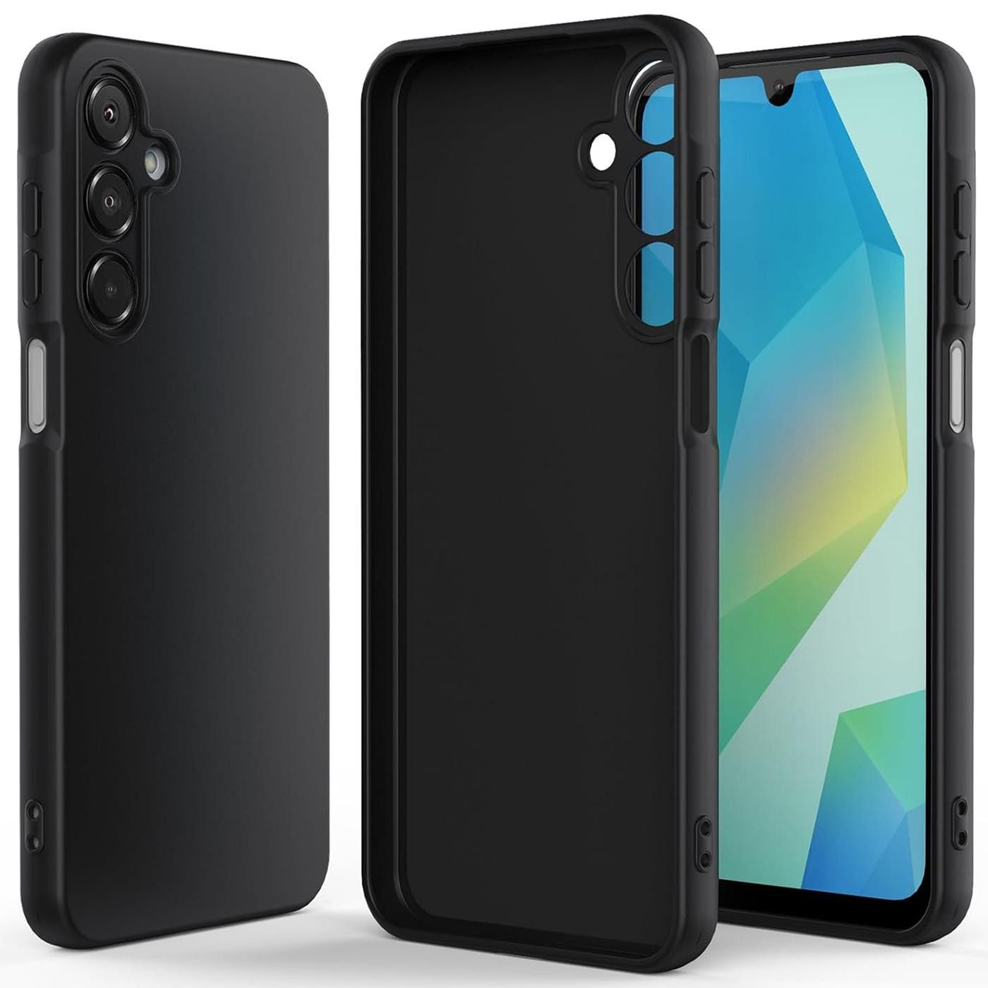 CoolGadget Handyhülle Black Series Handy Hülle für Samsung Galaxy A16 5G 6,7 Zoll, Edle Silikon Schlicht Robust Schutzhülle für Samsung A16 5G 5G Hülle