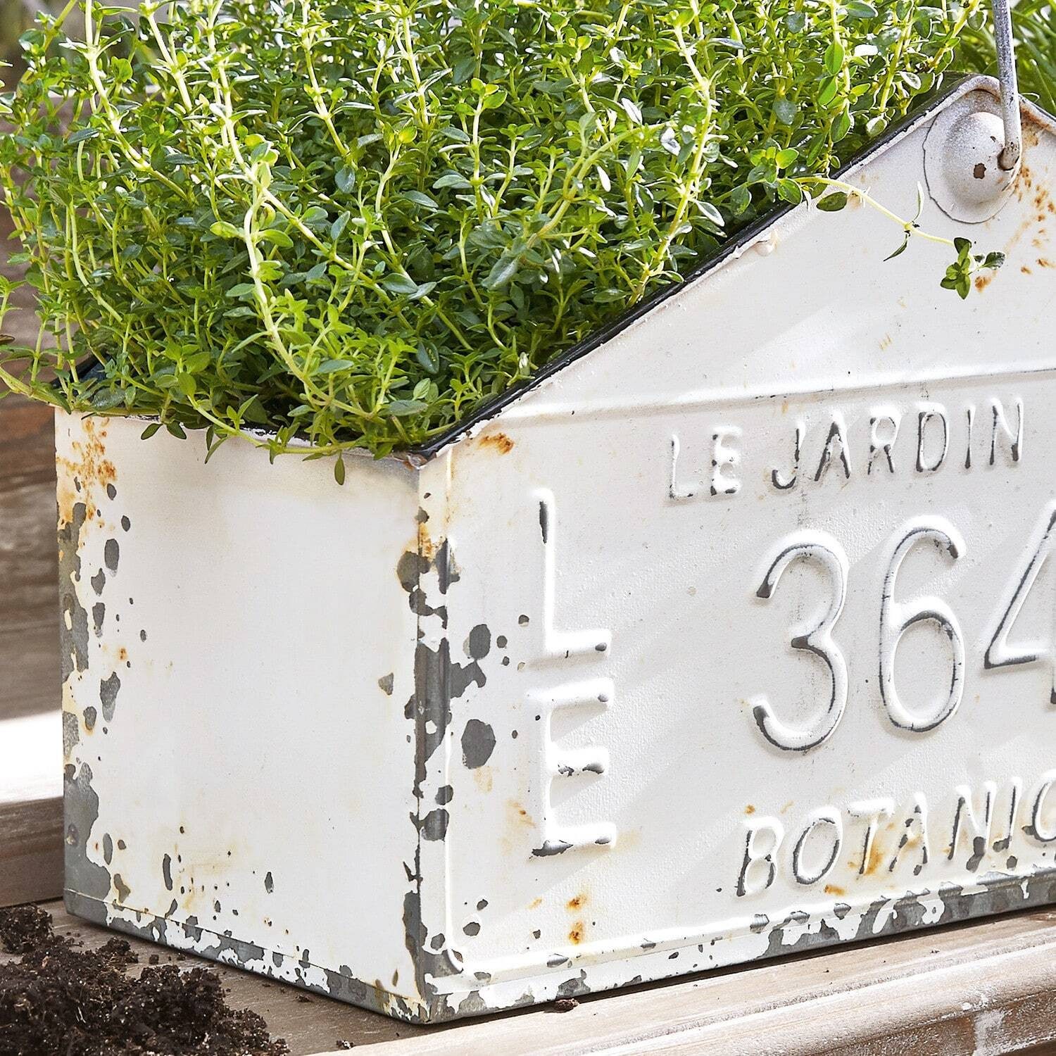 Mirabeau Übertopf Korb Botanique antikweiß