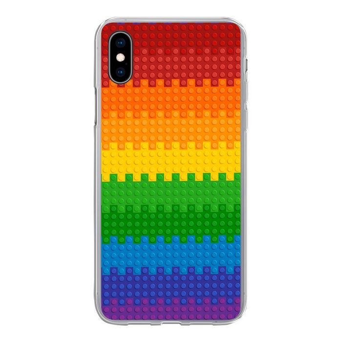 MuchoWow Handyhülle Lego - Patoon - Regenbogen Handyhülle Apple iPhone Xs Max Smartphone-Bumper Print Handy