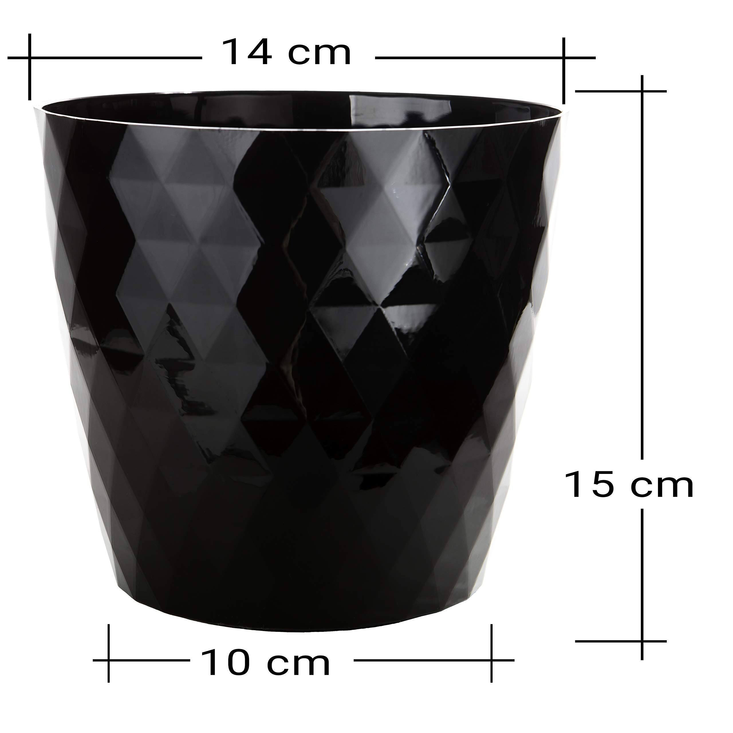 Centi Pflanzkübel Moderner Blumentopf schwarz mit günstig online kaufen