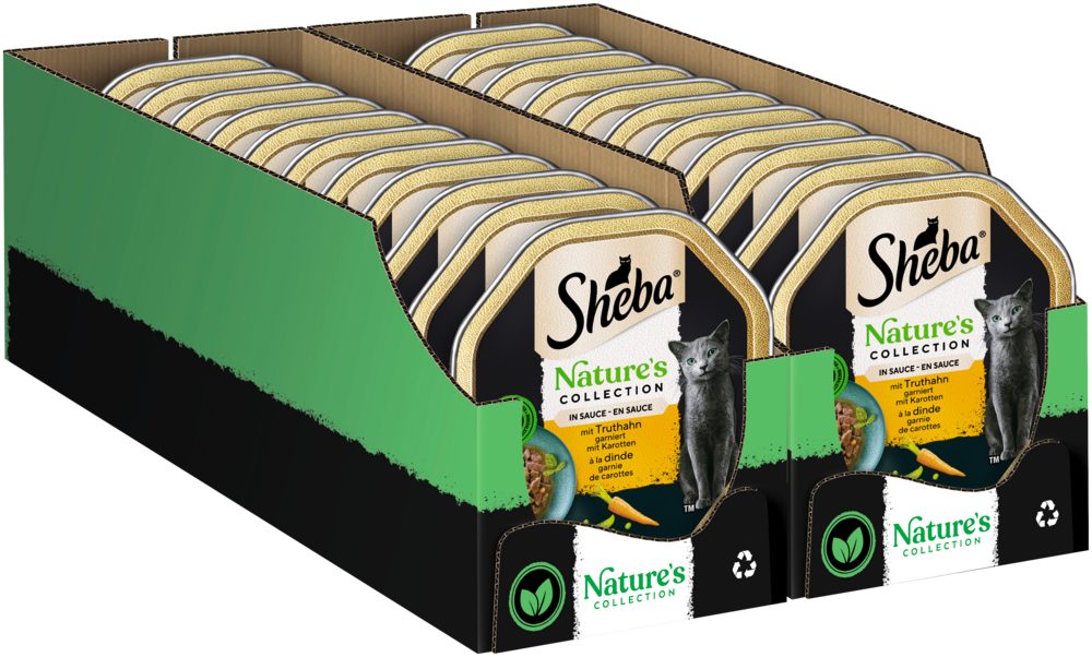 Sheba SHEBA® Schale Nature's Collection in Sauce mit Truthahn 2 x 11 x 85g, Nassfutter für: Katze