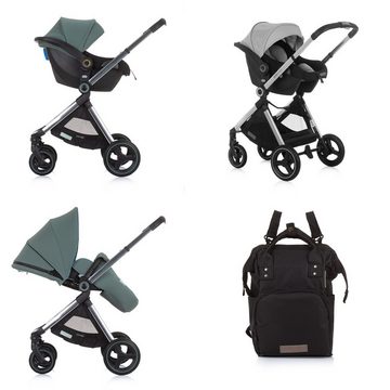 Chipolino Kombi-Kinderwagen Kinderwagen Elite 3 in 1, i-Size Babyschale Sportsitz Babywanne Tasche