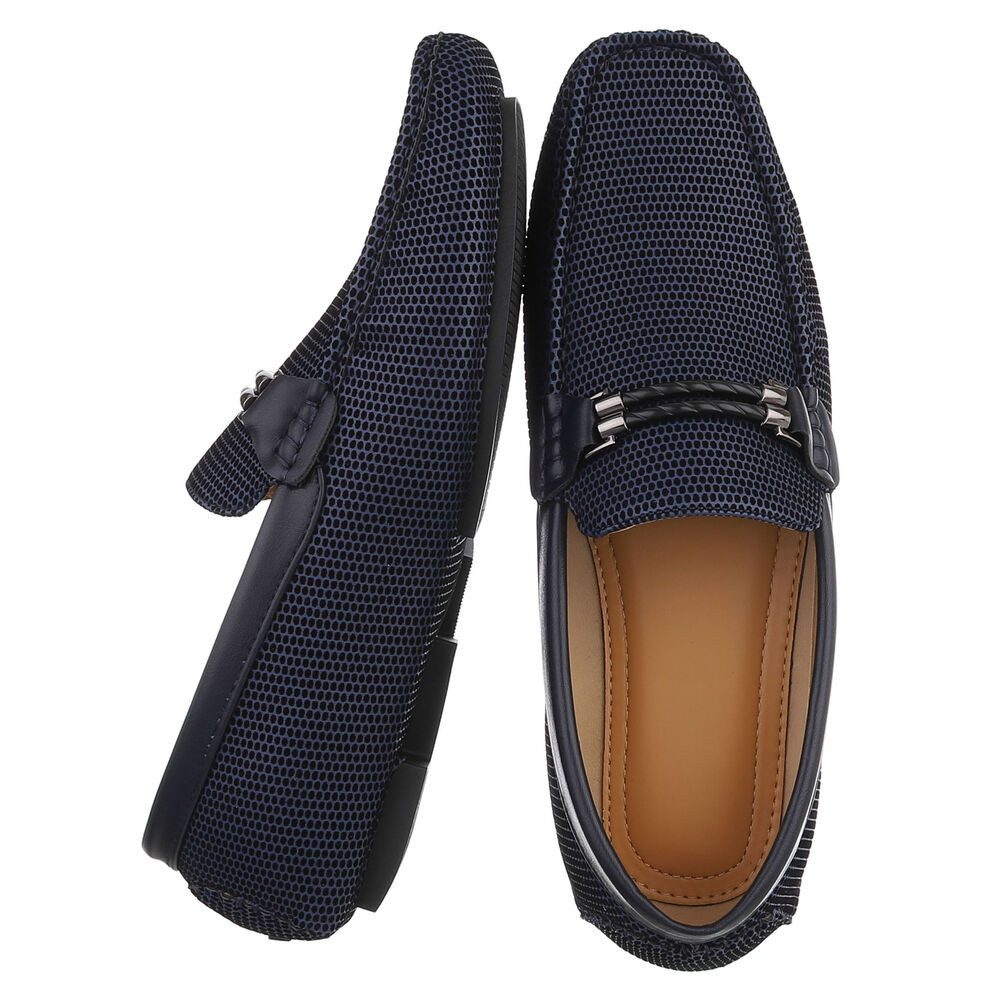 Coolwalk Herren Loafer Slip-On mit Struktur & Zierdetail Slipper (91563715) Flach Slipper in Dunkelblau