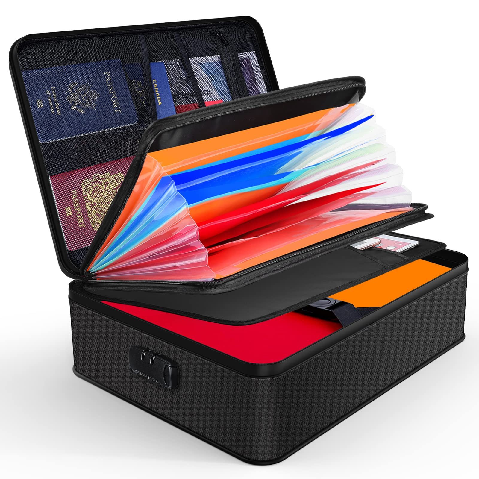 SURFOU Dokumententasche Dokumentenbox, Feuerfeste Dokumentenmappemit Schlos günstig online kaufen