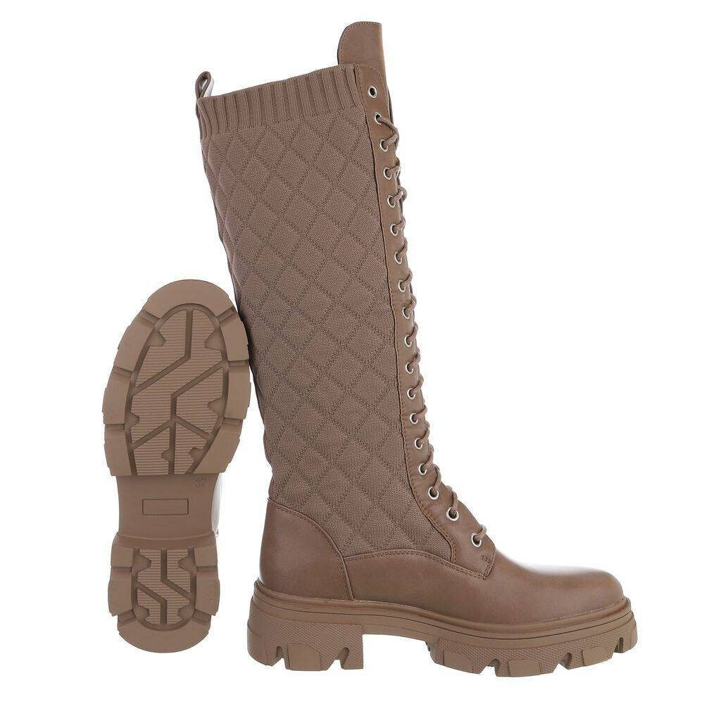 Ital-Design Damen Schnürschuhe Freizeit Plateaustiefel (76772041) günstig online kaufen