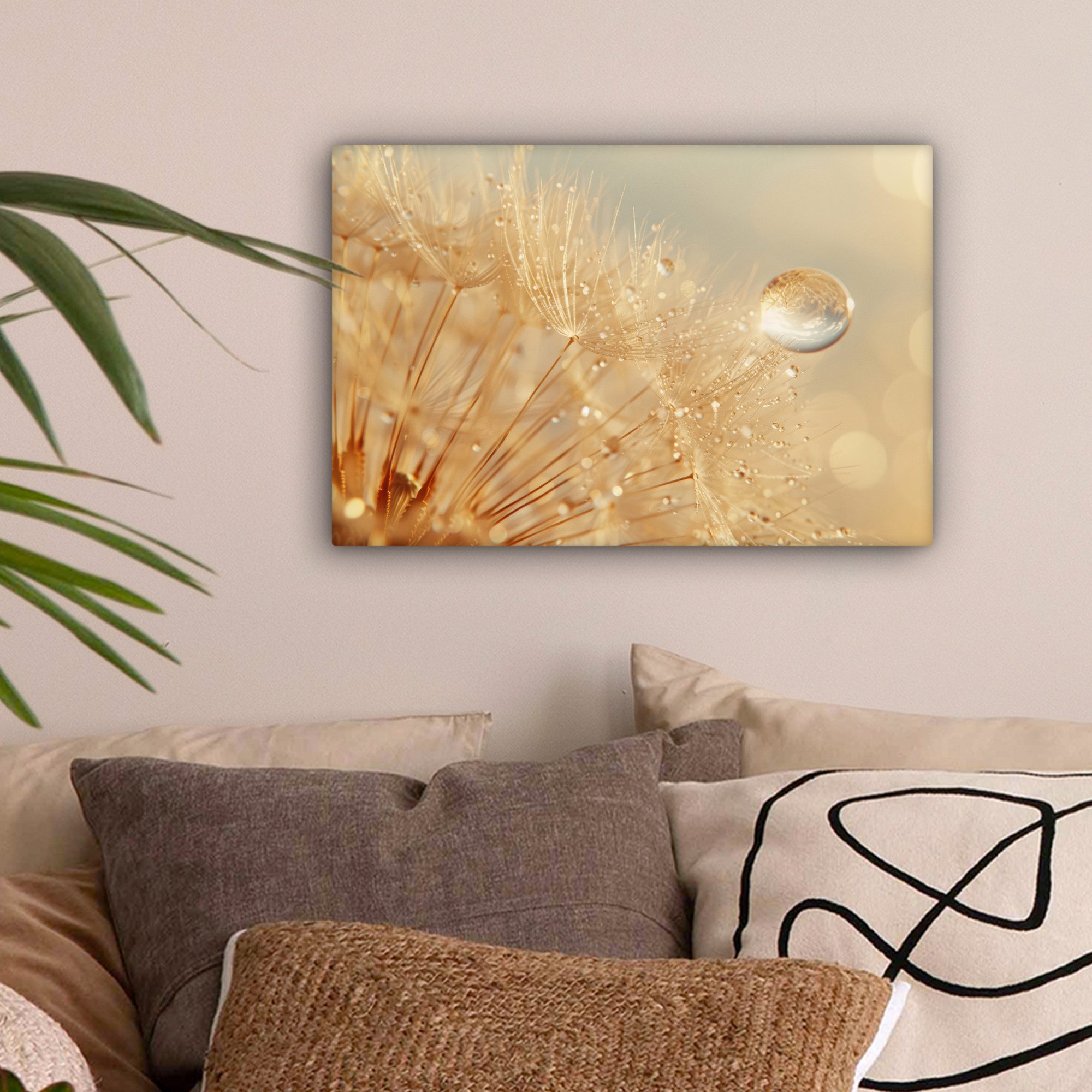 OneMillionCanvasses® Leinwandbild Löwenzahn - Wasser - günstig online kaufen