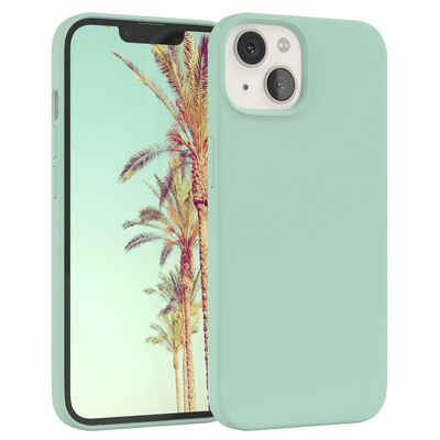 EAZY CASE Handyhülle Premium Silikon Case für Apple iPhone 13 6,1 Zoll, Cover Hülle mit Kameraschutz Bumper Case Slimcover kratzfest Mint Grün
