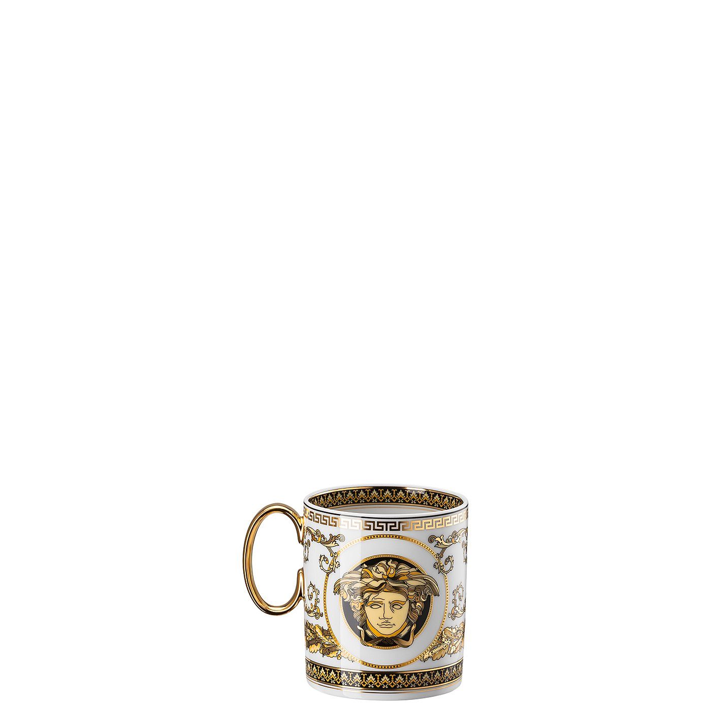 Rosenthal meets Versace Becher mit Henkel J Virtus Alphabet, Porzellan