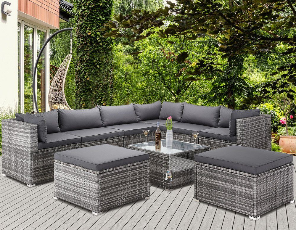 Casaria Gartenlounge-Set, (26-tlg), Gartenmöbel 8 Personen günstig online kaufen
