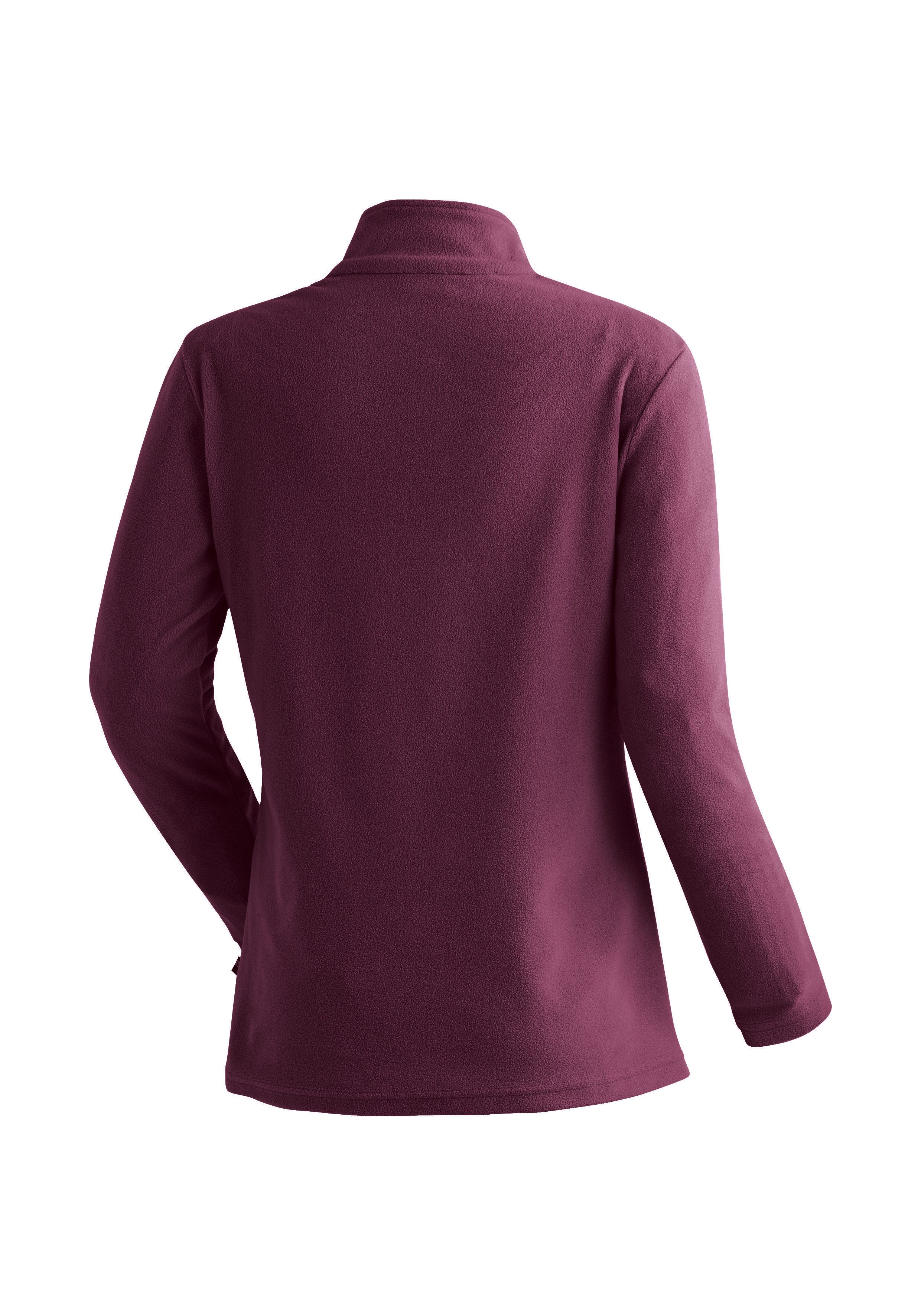 Maier Sports Fleecepullover Denise HZ W Damen Midlayer, pflegeleichtes Half-Zip Fleece