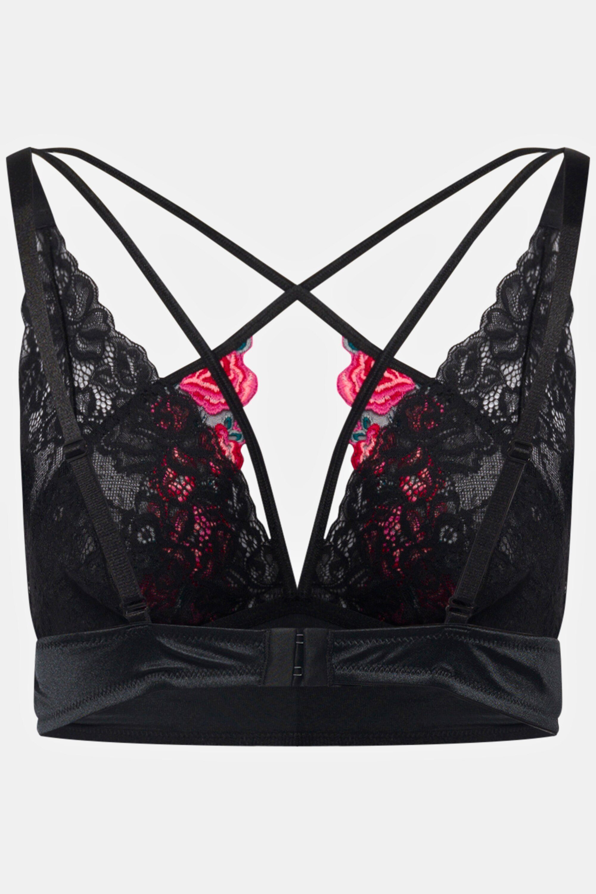 Ulla Popken Soft-BH Bralette Rosenstickerei – Bild 4 von 5
