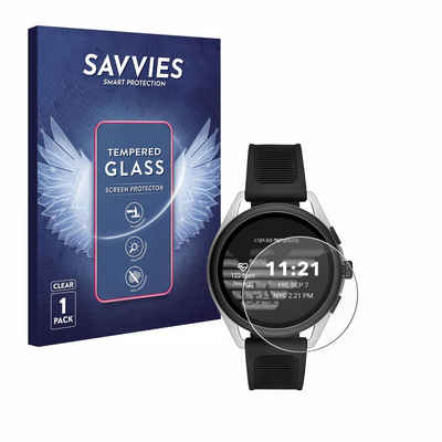 Savvies Panzerglas für Emporio Armani Connected Smartwatch 3, Displayschutzglas, Schutzglas Echtglas 9H Härte klar Anti-Fingerprint