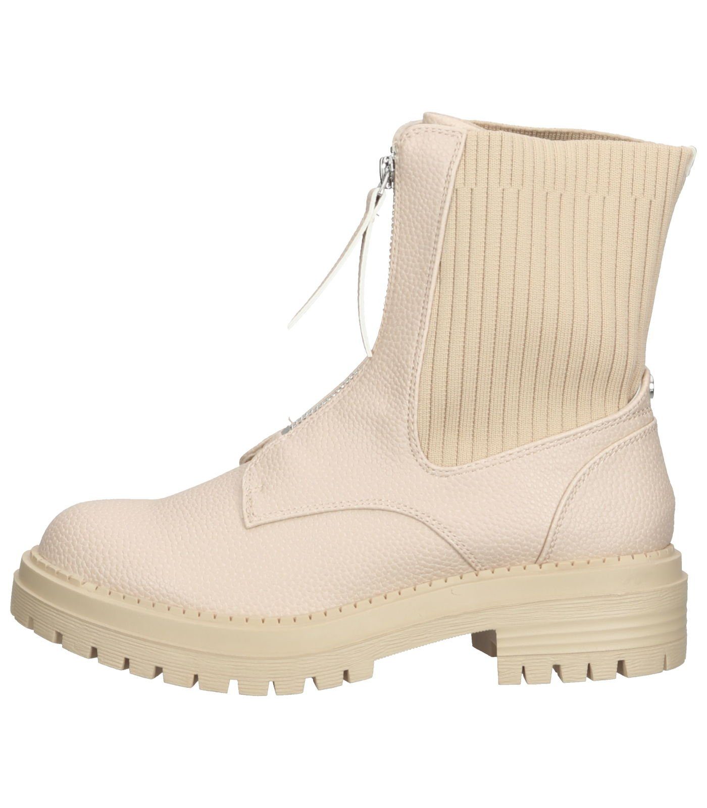 Schnürstiefelette Lederimitat/Textil Stiefelette La Beige Strada