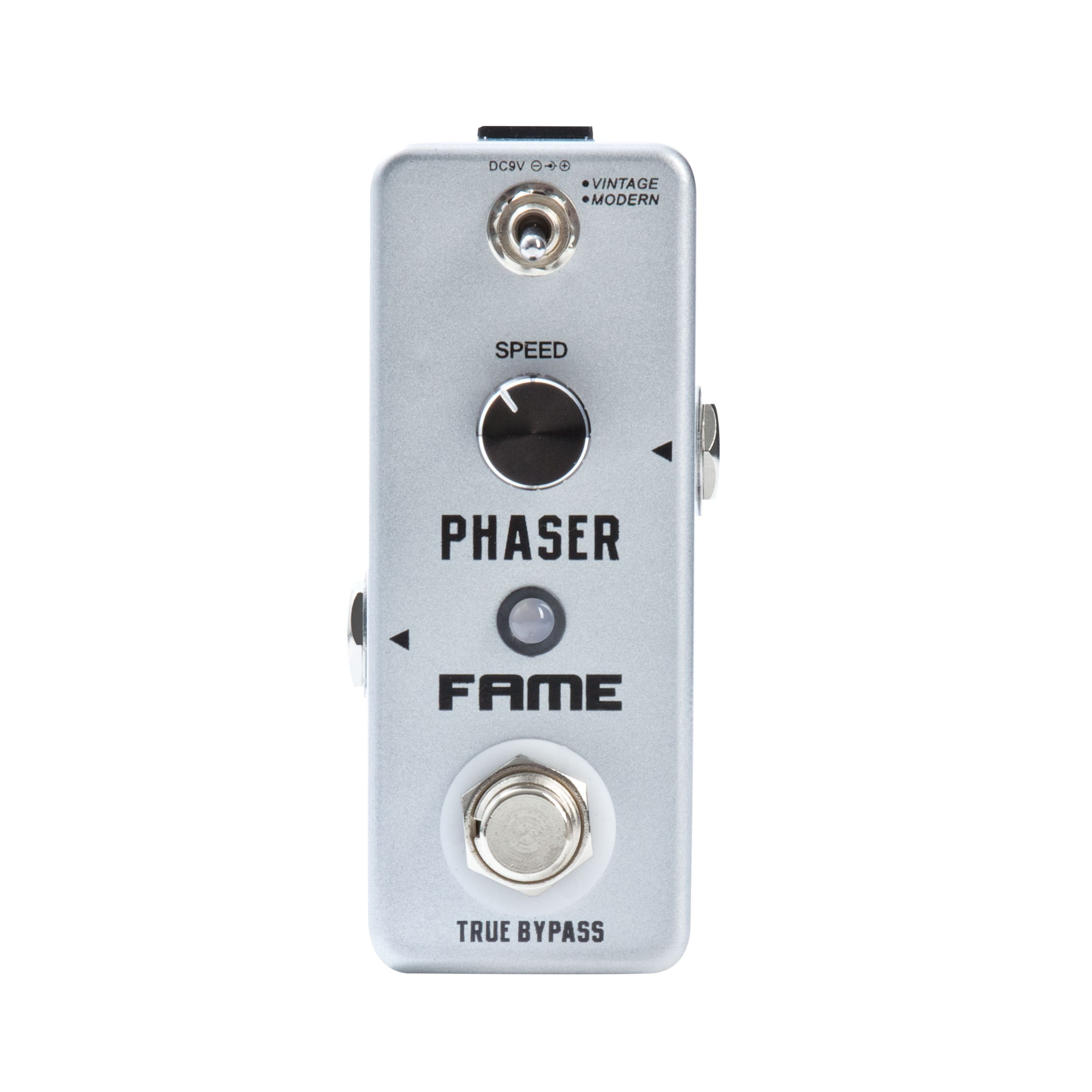 FAME Musikinstrumentenpedal, (LEF-313 Phaser Effektpedal für Gitarren Kompakt Vintage und Modern Modes True Bypass LED-Anzeige Metallgehäuse 9V DC Ideal für sphärische Intro-Sounds und ausdrucksstarke Leads, Effekte, Modulationseffekte), Phaser Effektpedal, LEF-313, Vintage Phaser