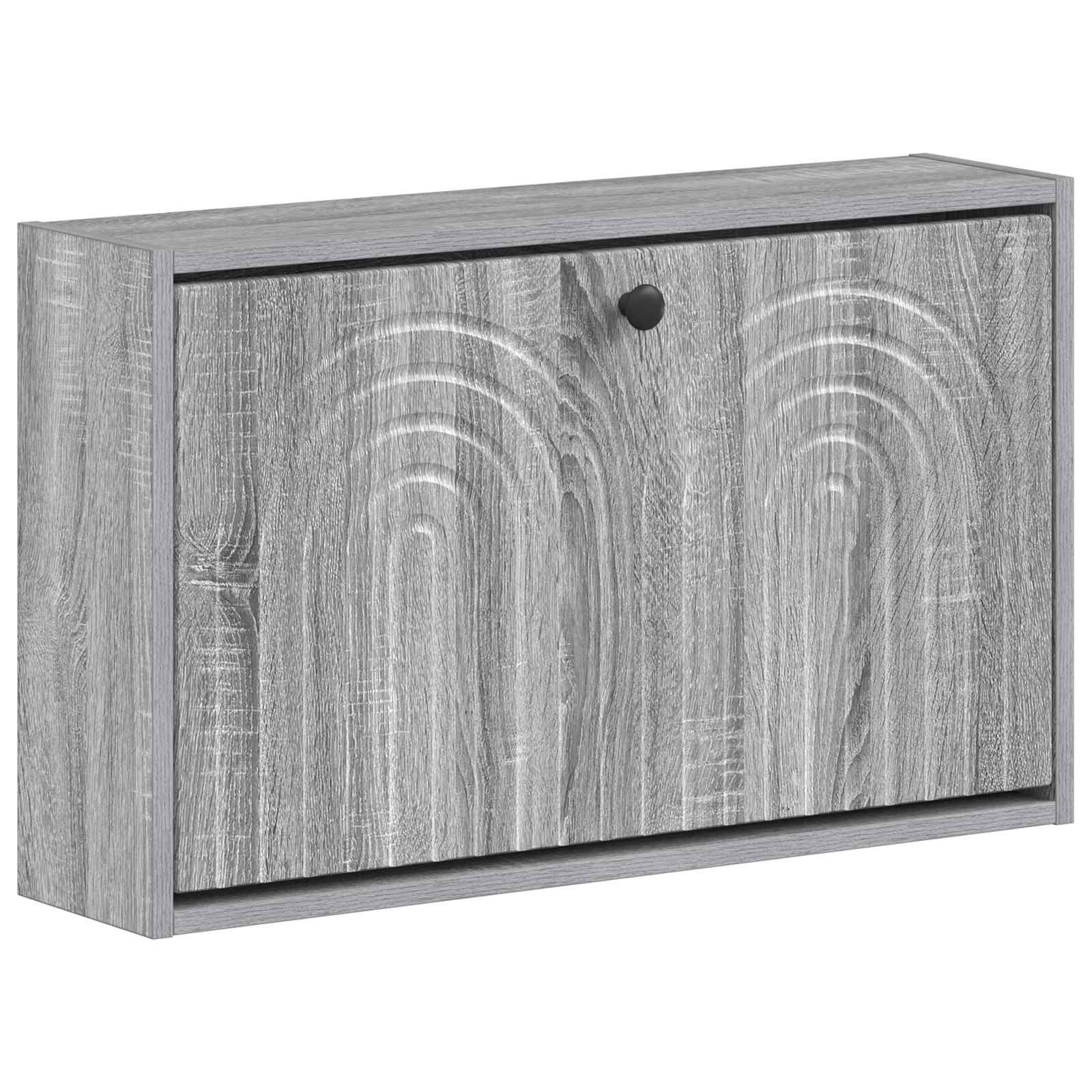 vidaXL Schuhregal Wandmontierter Schuhschrank ALKMAAR 71 x 17 x 43 cm Sonoma-Grau