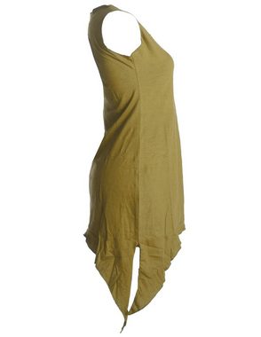 Vishes Zipfelkleid Zipfeliges Elfenkleid mit rundem Rückenausschnitt Boho, Hippiem, Goa Tunika