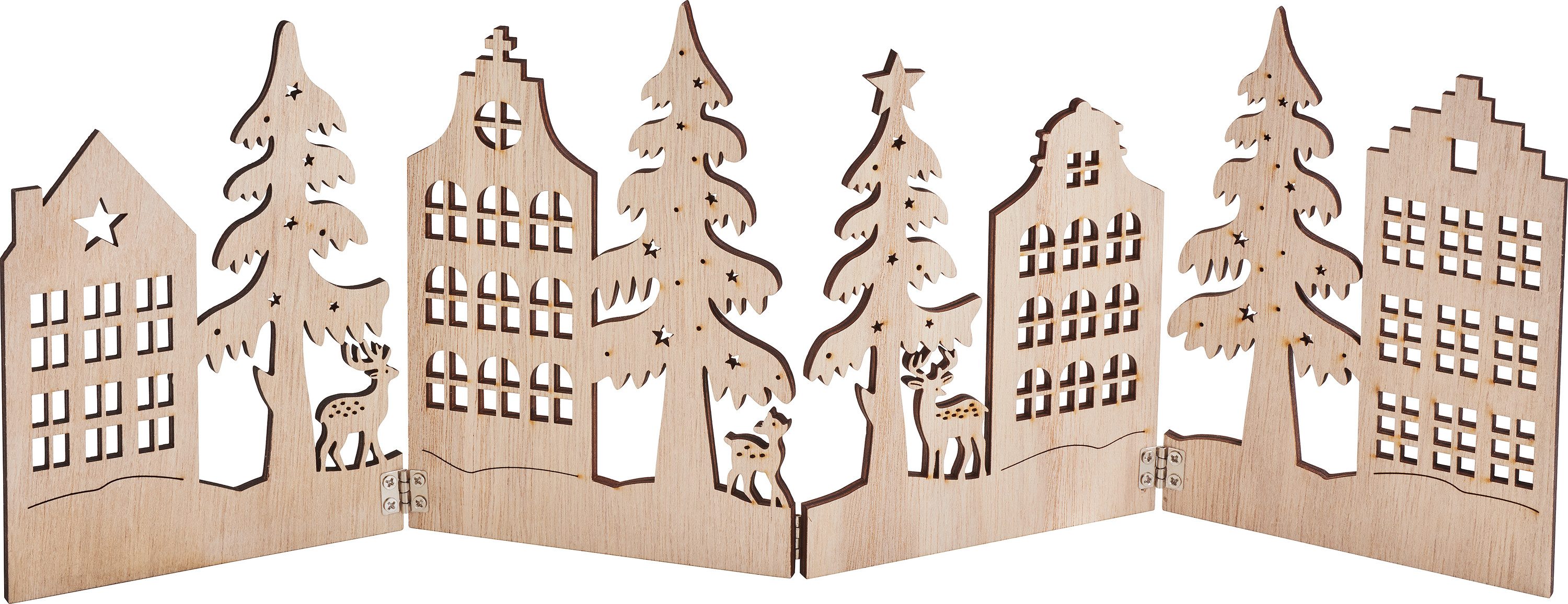 VBS Dekoobjekt Holz-Silhouette "Reh & Baum", 45x16cm