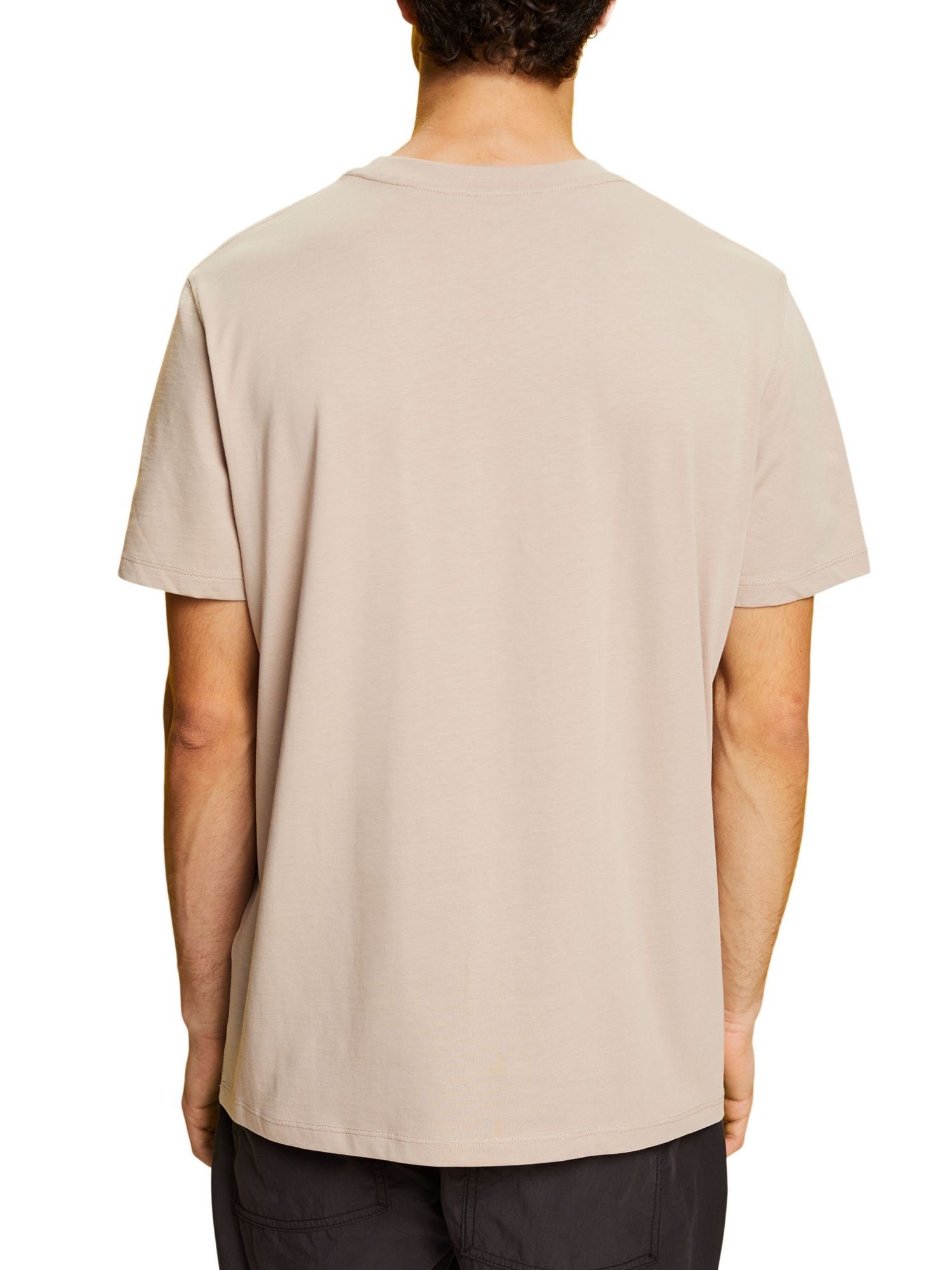Frontprint, Baumwolle DUSTY Esprit mit 100% (1-tlg) T-Shirt BEIGE T-Shirt
