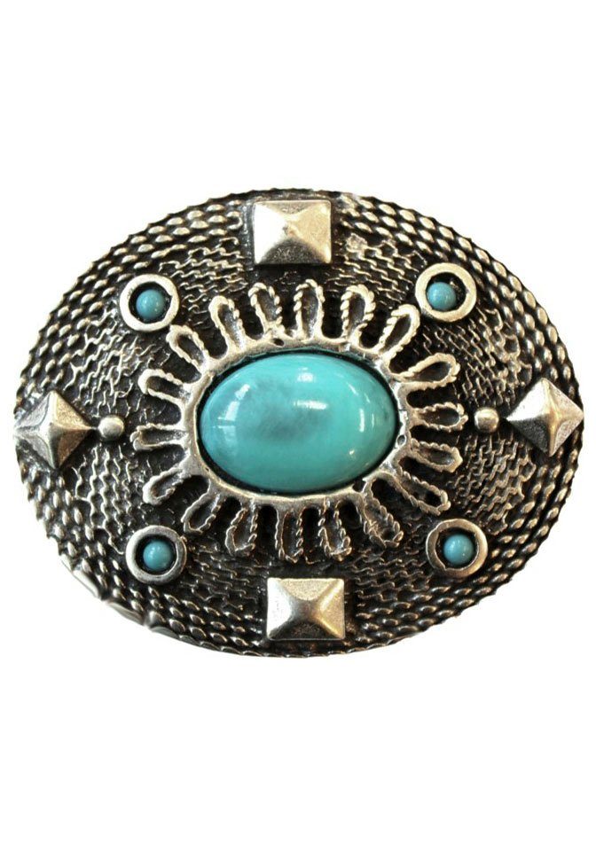 Rettungsring Ремни Ремниschnalle Wechselschnalle »Oval Mit Blauem Stein«, individuelle Ремниschnalle