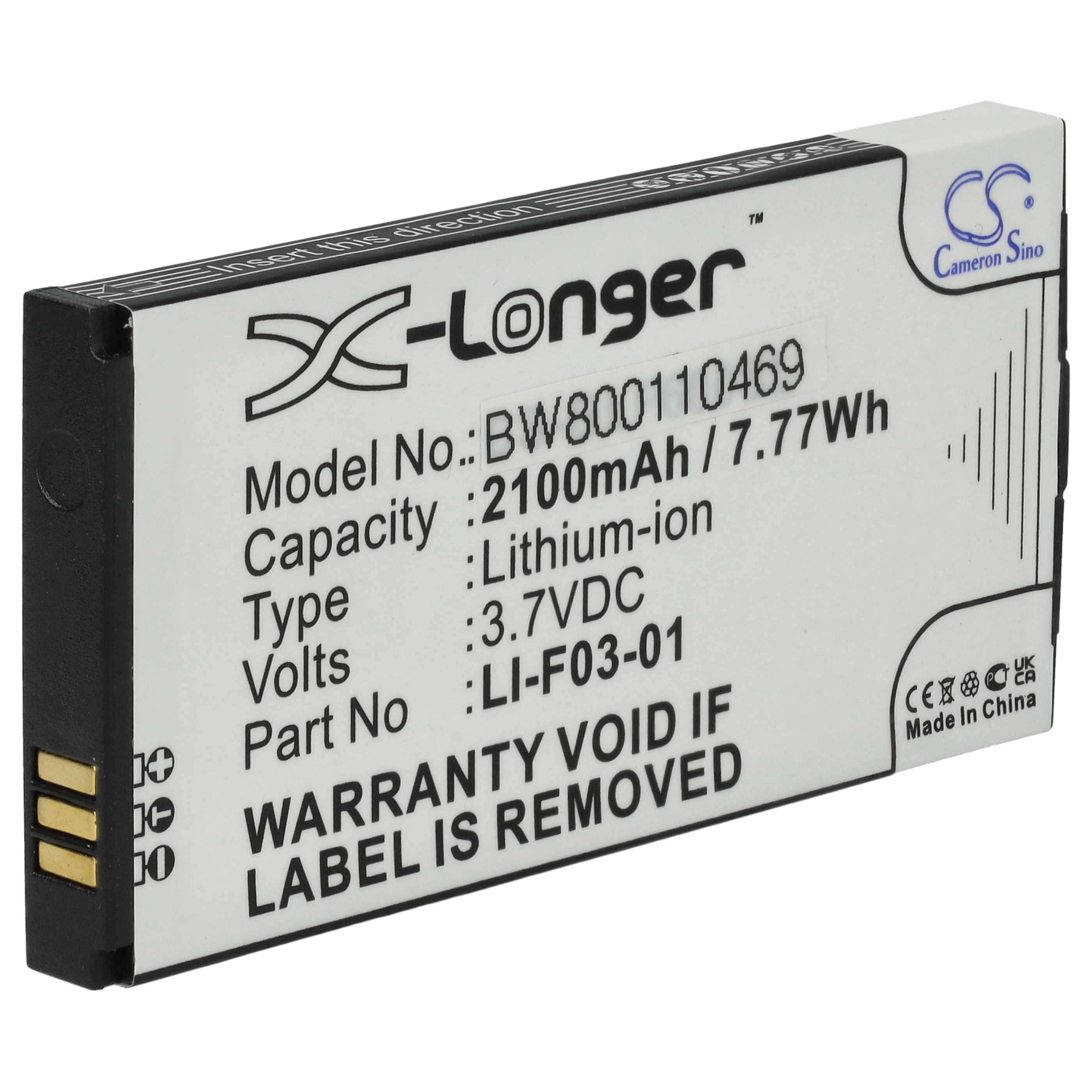 Akku Ersatz für LI-F03-01 für GPS - Tracker (2100 mAh, 3,7 V, Li-Ion) Akku