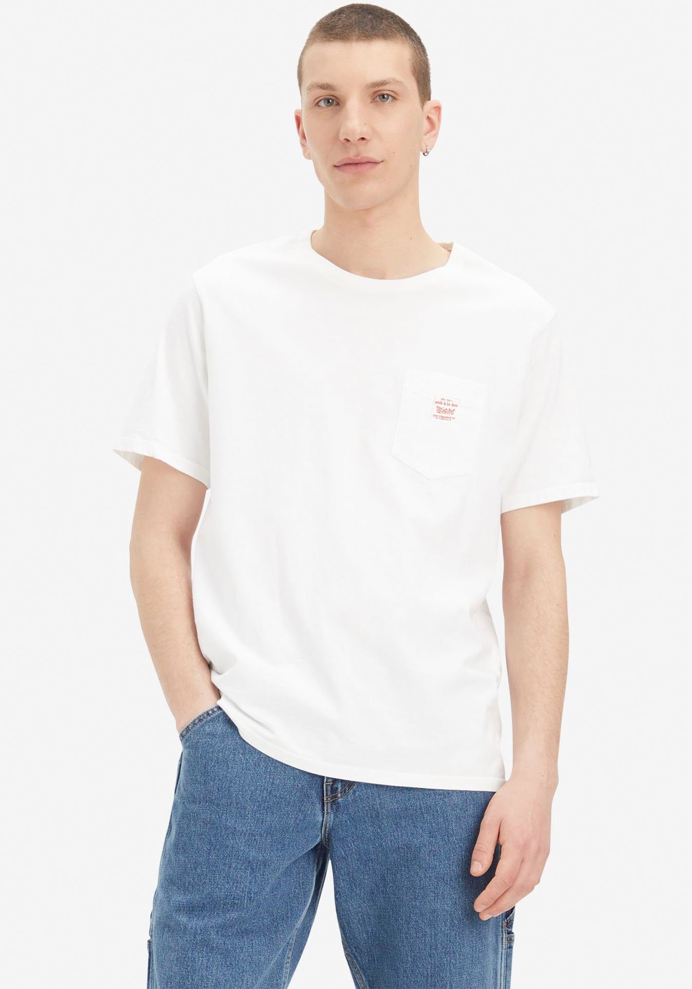 Levi's® Rundhalsshirt SS WORKWEAR TEE bright white