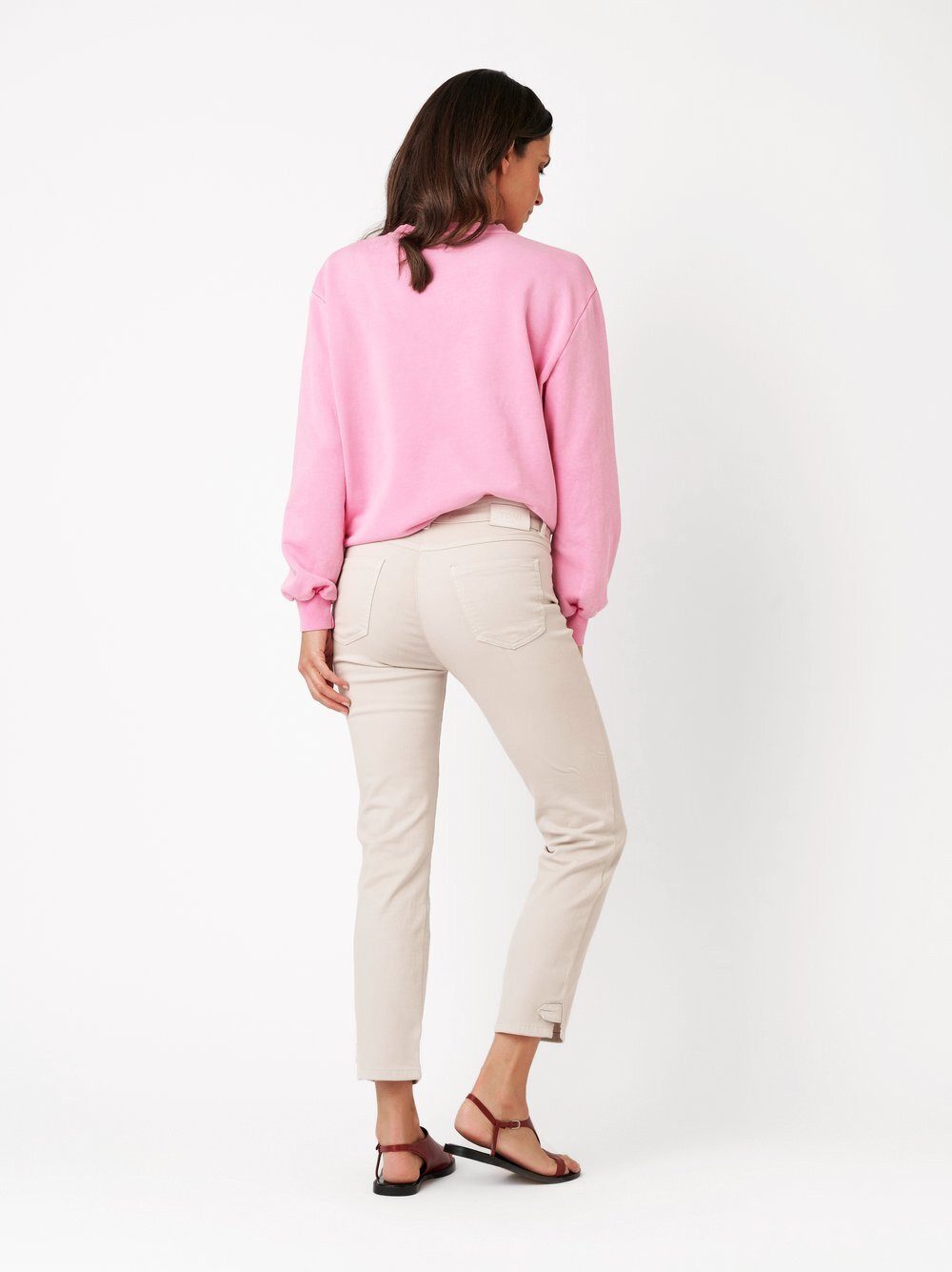 TONI Slim-fit-Jeans Be Loved 7/8 mit kleinen Saum-Schnallen