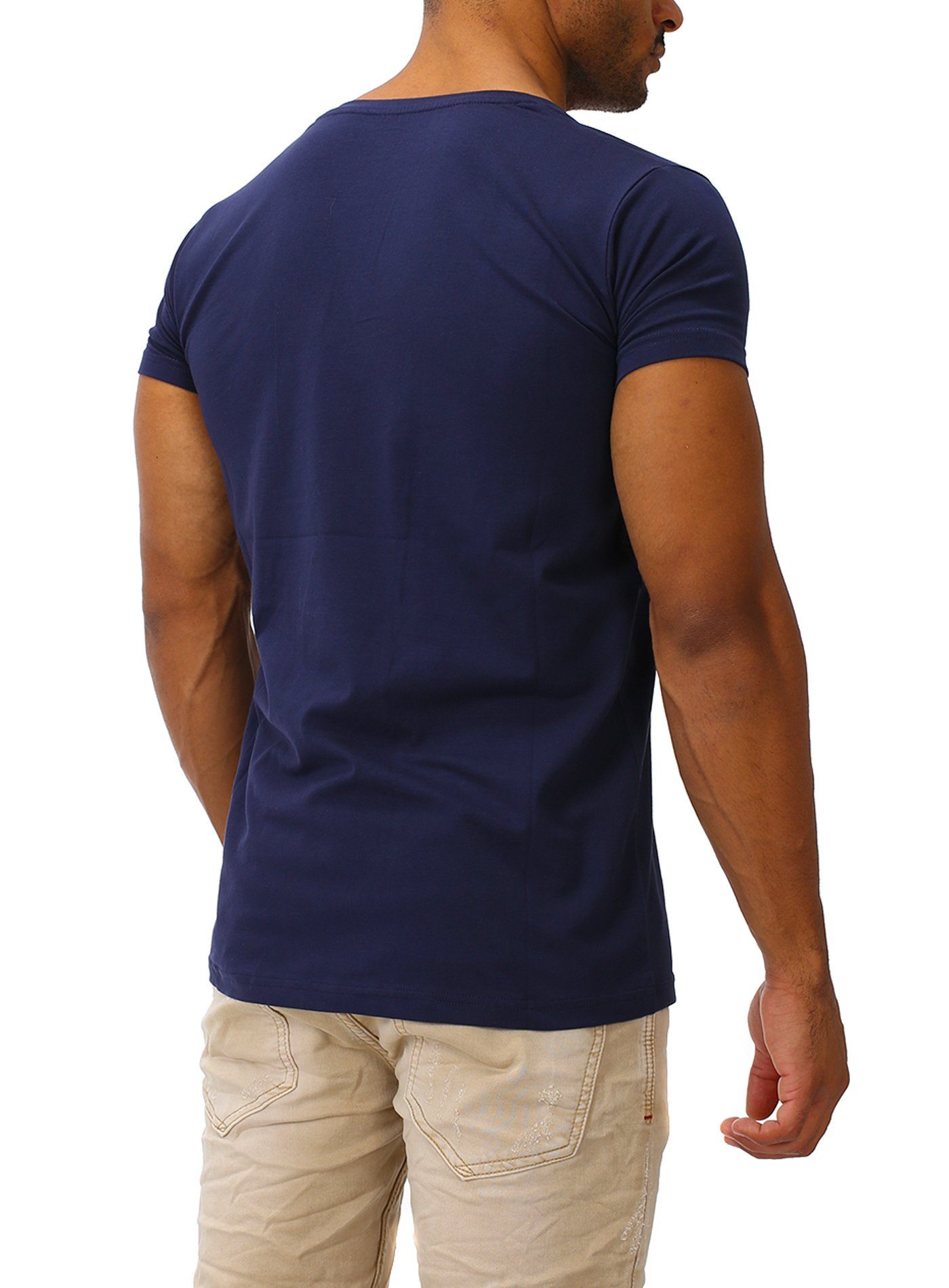 Joe Franks T-Shirt (1-tlg) mit tiefem V-Ausschnitt