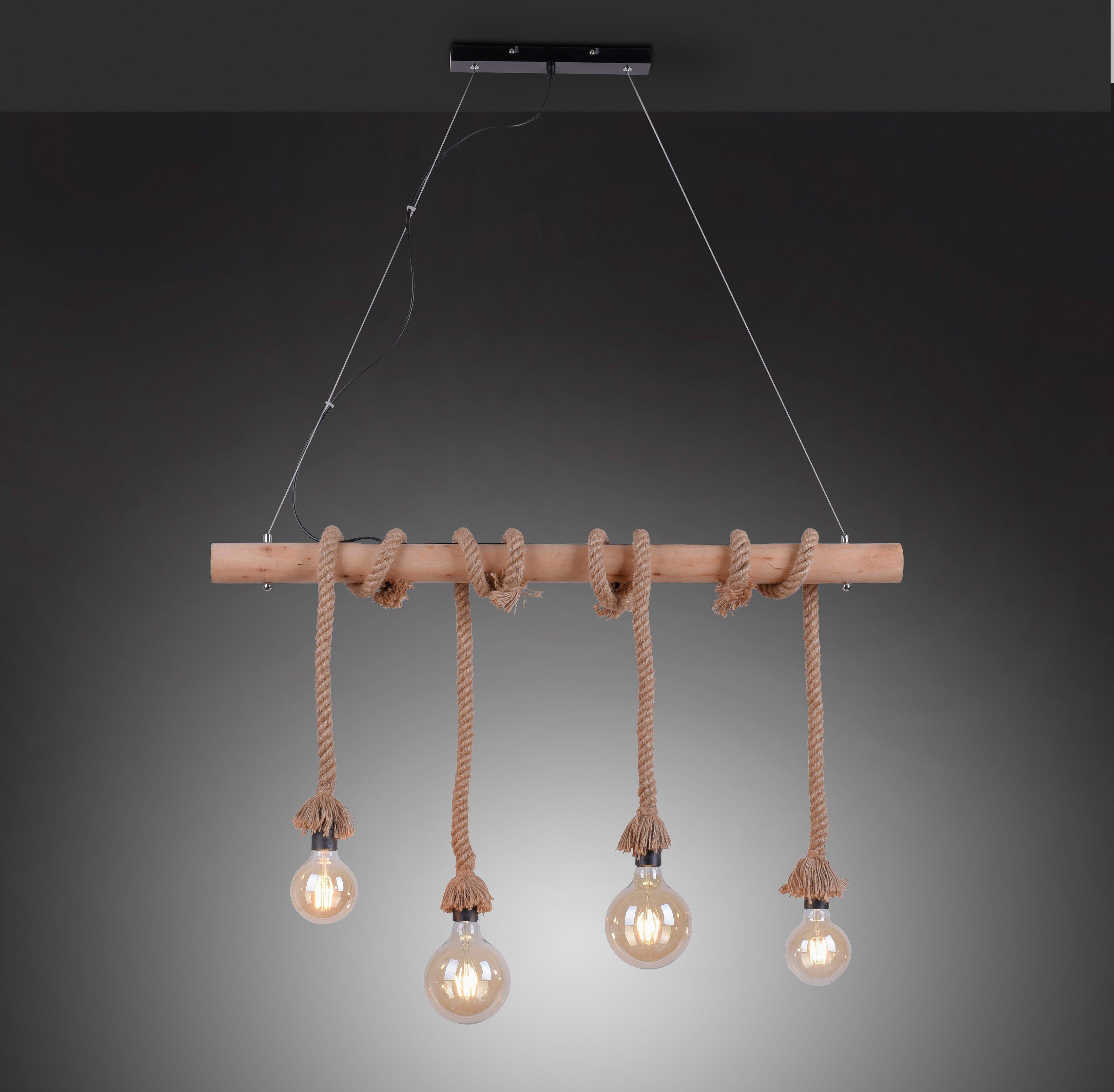 JUST LIGHT Pendelleuchte ROPE, ohne Leuchtmittel, Hängeleuchte, Hängelampe