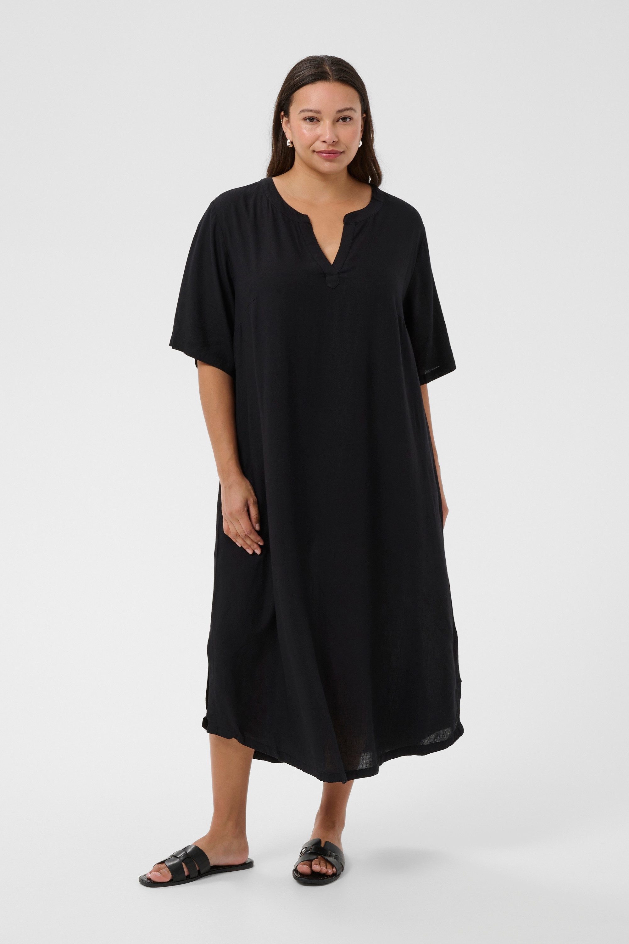 KAFFE Curve Blusenkleid Kleid KCmille Große Größen