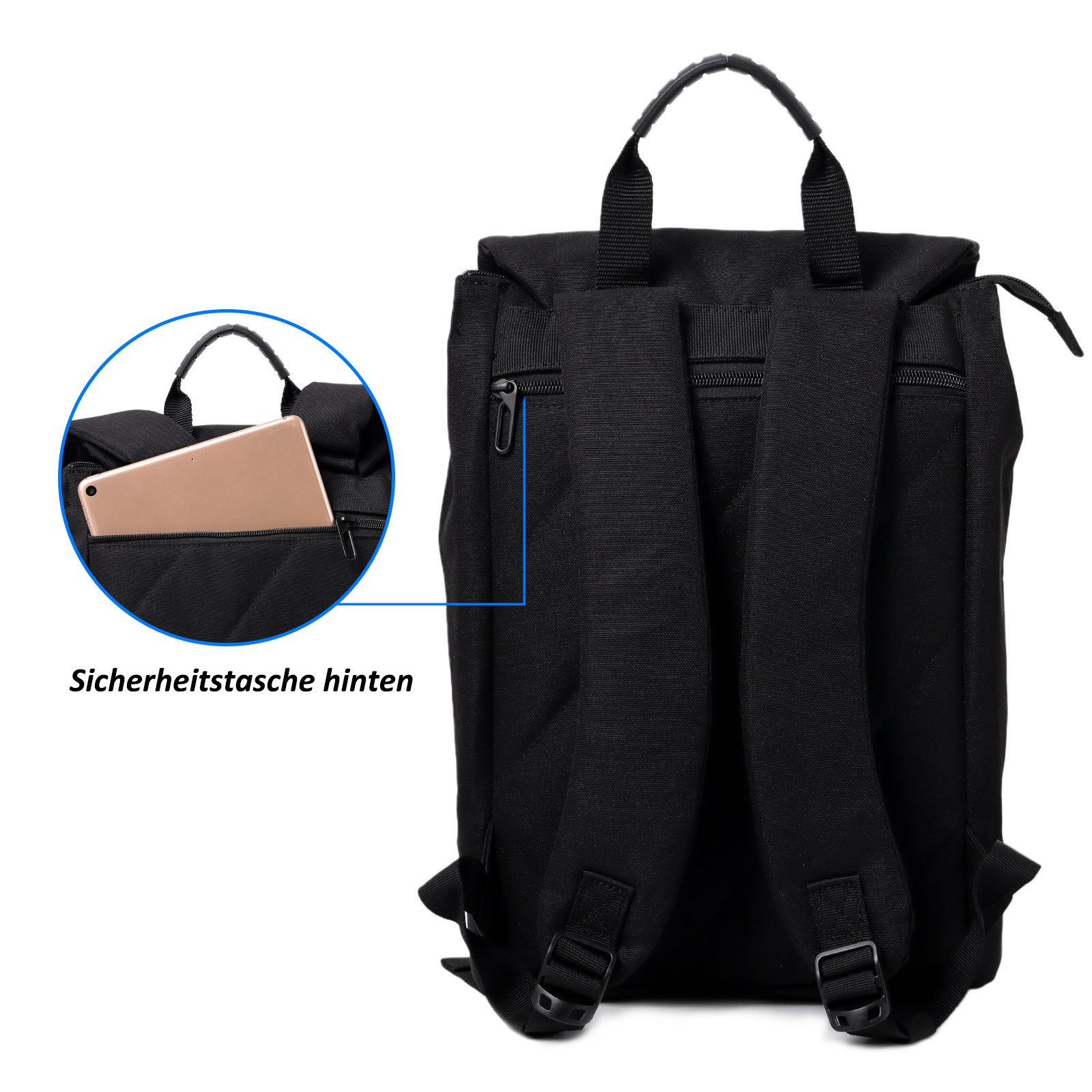 TAN.TOMI Schulrucksack Rucksack Damen Groß, Hohe Kapazität Rucksack Modern Tagesrucksäcke, mit Laptop-Fach, Reiserucksack Damen Laptop Rucksack Cityrucksack