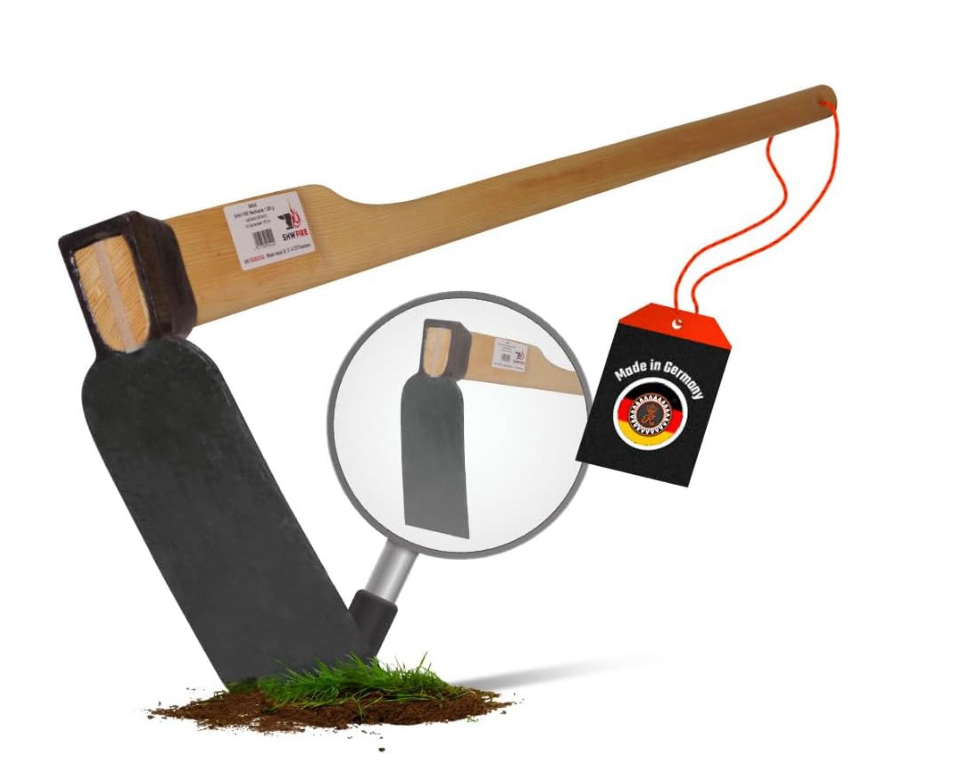 SHW FIRE Gartenhacke SHW-FIRE Regensburger Gartenhacke - Breitblatt, 10 cm Arbeitsbreite, Selbstschärfendes Blatt
