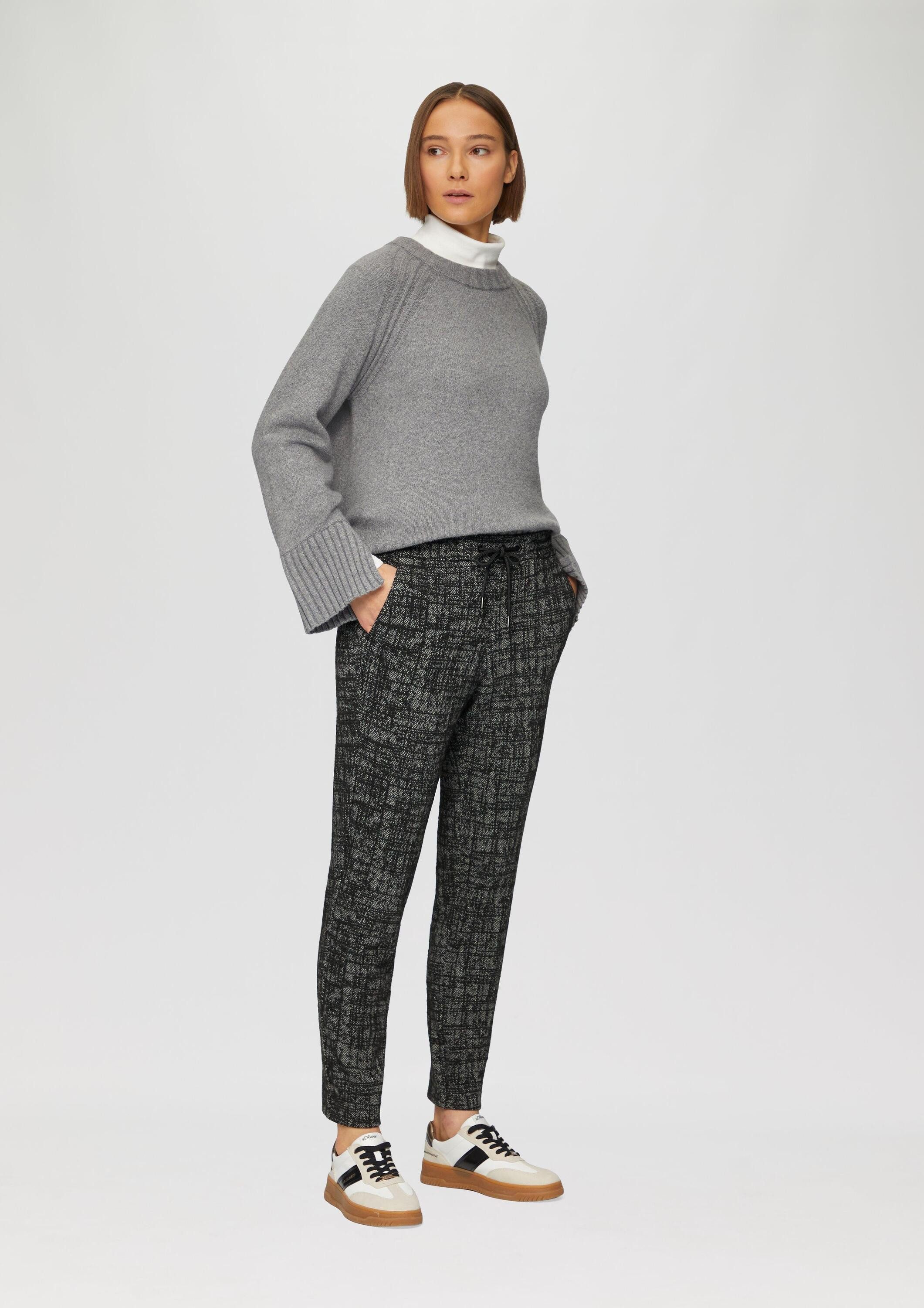 s.Oliver 7/8-Hose Hose Strukturierte Jogpants mit elastischem Bund günstig online kaufen