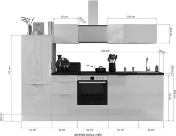 RESPEKTA Küche Elisabeth, vormontiert, inkl. E-Geräte, Breite 280 cm