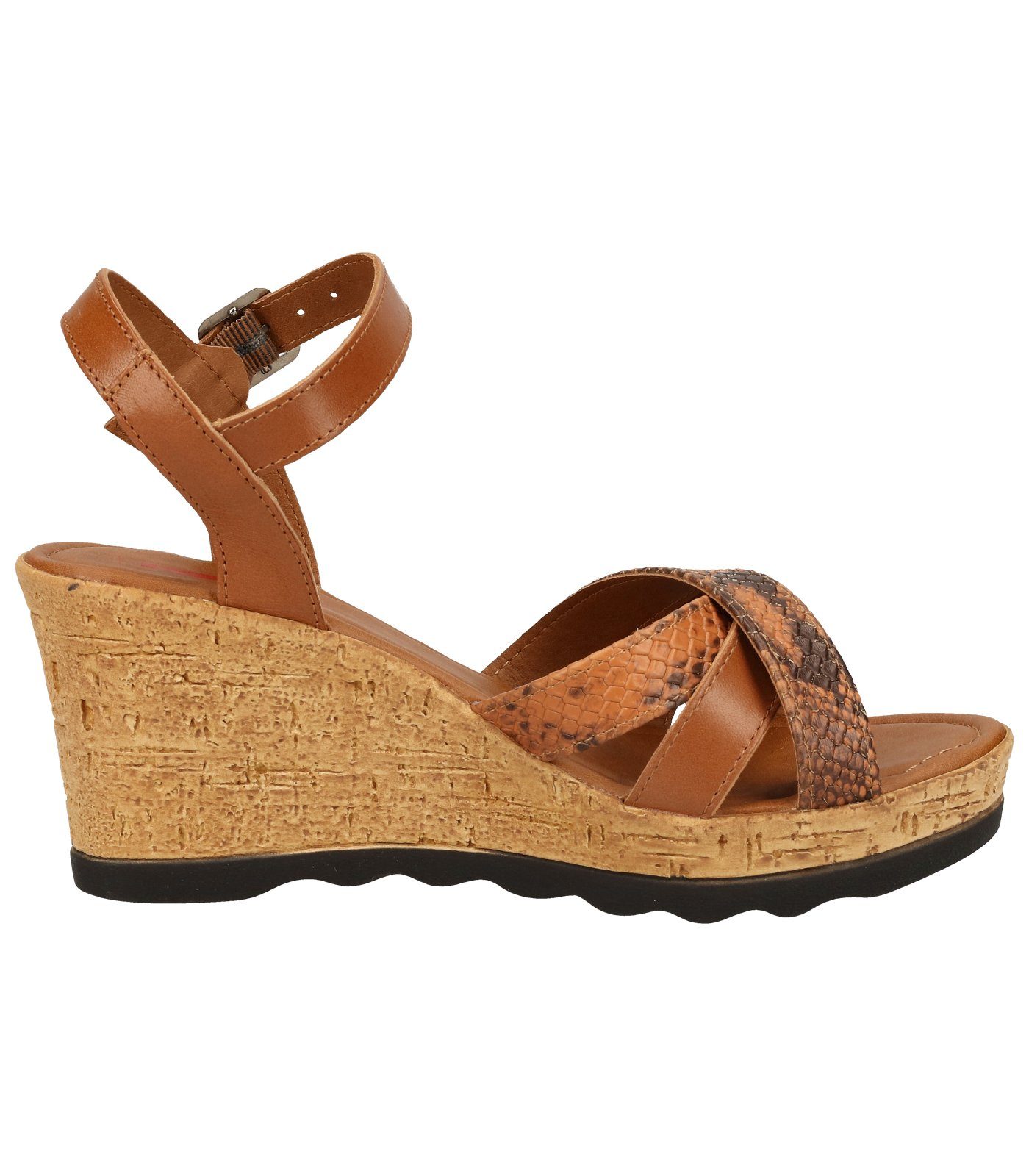 Sandalen Cognac Keilsandalette s.Oliver Leder/Synthetik