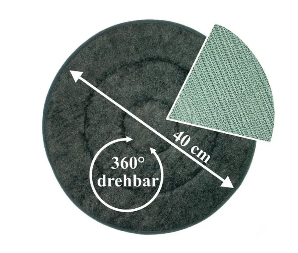 DocMed Drehkissen Drehkissen, 360°-Drehbewegung, weiche Baumwolle in Velouroptik, 1-tlg., Sitzkomfort, Hilfsmittel, Belastbarkeit von 120 kg, Ausstiegshilfe, Komfortable Polsterung