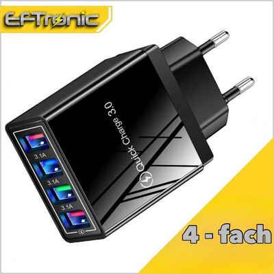 EFTronic Schnell Ladegerät 4 USB Port Netzteil Adapter Für Handy Tablet-Stecker USB-Ladegerät (1-tlg)