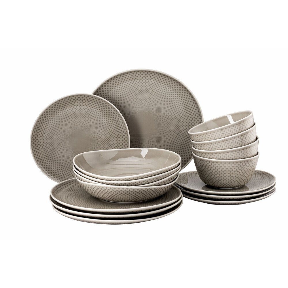 Geschirr-Set Geschirr-Set 16-tlg. Junto Pearl Grey